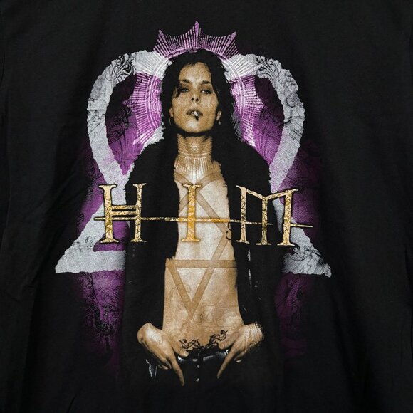 HIM Razorblade Romance Album Art Gothic Metal Band T-Shirt L - Picture 2 of 4